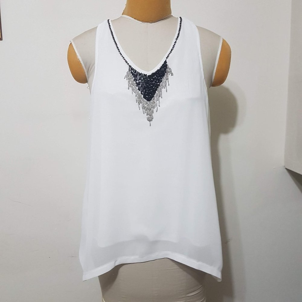 White Sleeveless top